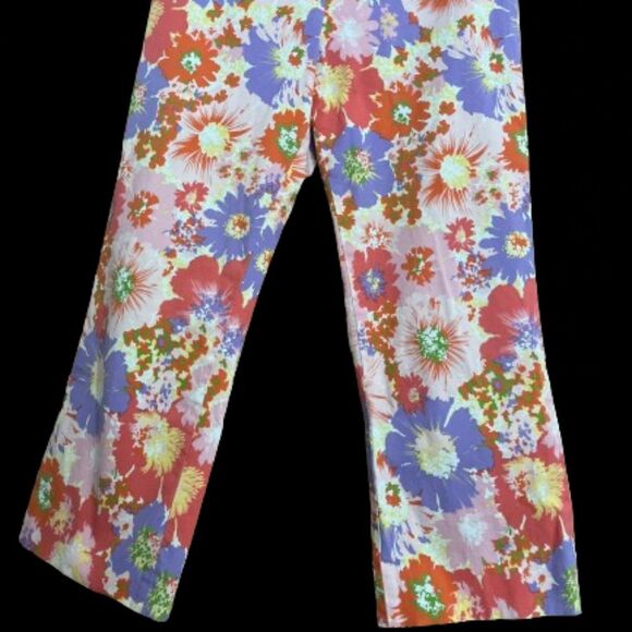 Vintage Harold’s Women’s Vibrant Multi High Rise Floral Print Summer Pants Sz-S - Picture 3 of 6